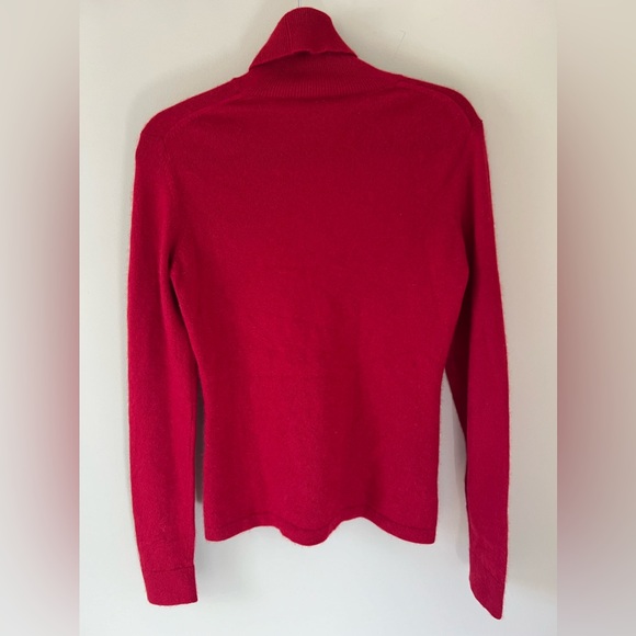 Cashmere Turtleneck Sweater Womens Small Red Long Sleeve - Picture 2 of 6